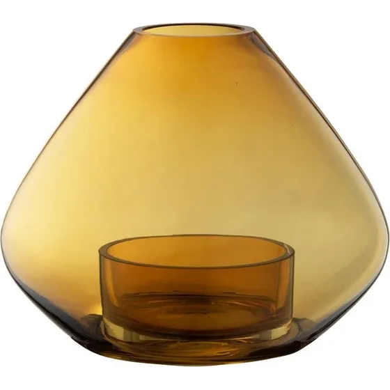 AYTM Uno Lanterne/Vase H11,5 Rav (Amber) - Glas