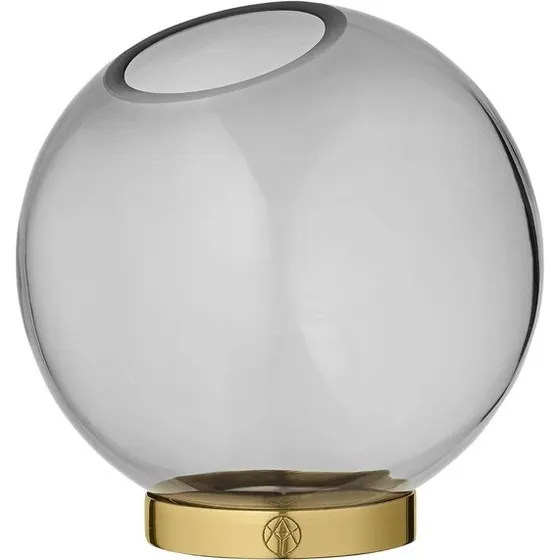 AYTM Globe vase 17xH17 - Sort/Guld