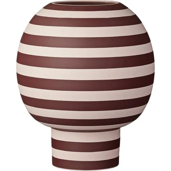 AYTM Varia skulpturel vase 21 cm - Rose/Bordeaux