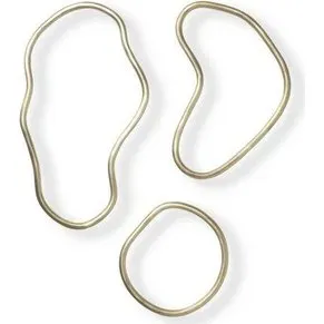 ferm LIVING Pond bordskånere – sæt med 3 i messing