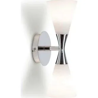 Herstal Harlekin Duo Vglampe - Krom/Hvid