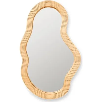 ferm LIVING Pond Spejl Medium  Rattan Natural