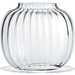 Holmegaard Primula oval vase, klar 17,5 cm