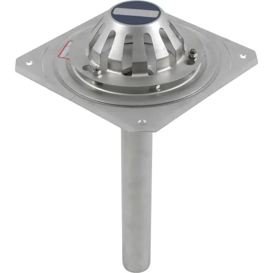 Universal Tagafløb til vakuum-tag 280x280 mm ø50 mm (AISI304)