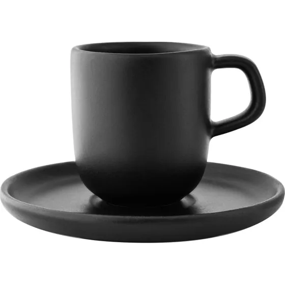 Eva Solo Nordic Kitchen espressokop med underkop, sort