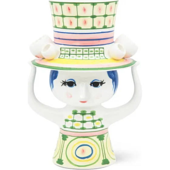 Bjrn Wiinblad 'Dame med hat' vase, 24,5 cm - Grn