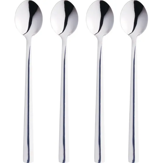 Aida RAW latteske 4-pak, blankpoleret rustfrit stl