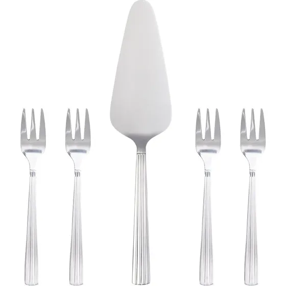 Aida Groovy kagesæt 5 dele, rustfrit stål