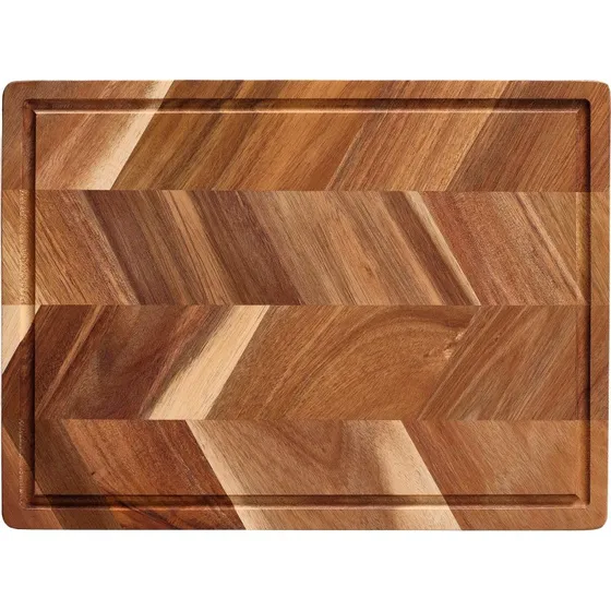 Aida Skrebrt 40x26 cm i akacietr - fiskebensmnster