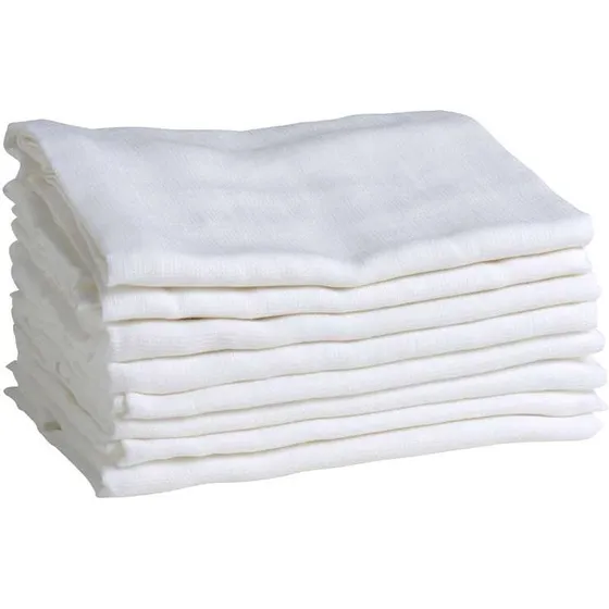 Mininor Økologisk stofble 70x70 cm 8 stk, hvid