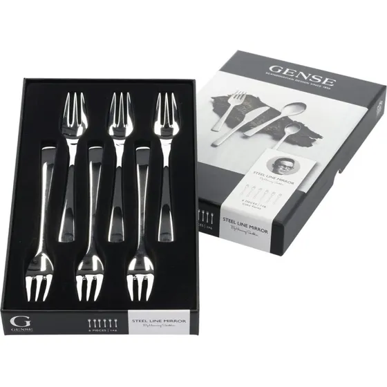 Gense Steel Line kagegaffel 16 cm, 6 stk. - blankt stl