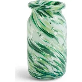 HAY Splash Vase Small, Green Swirl