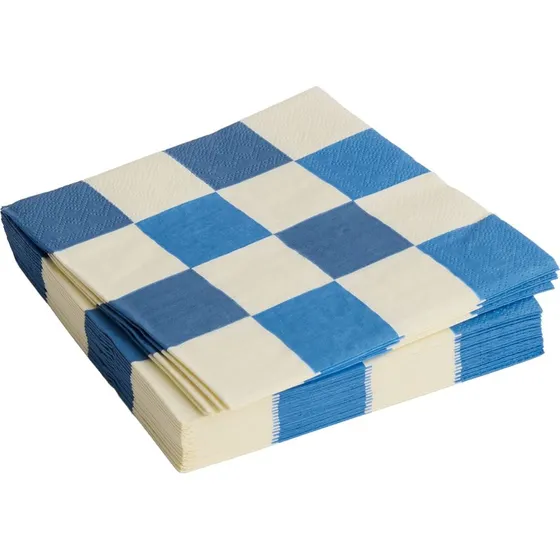 HAY Pattern frokostservietter 33x33 cm 20-pak – Off white/blå