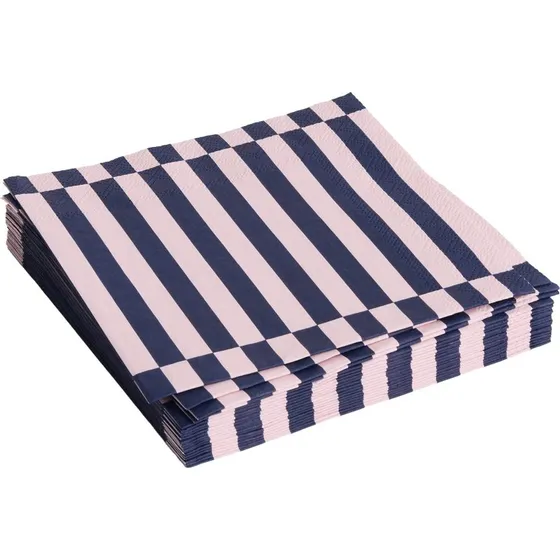 HAY Pattern Stripe servietter 40x40 cm  lyserd/mrkebl (20 stk)
