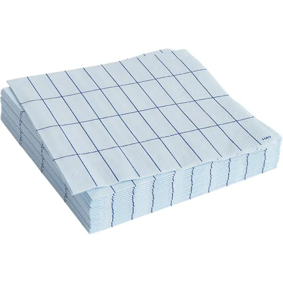 HAY Pattern frokostservietter 33x33 cm Light Blue Blue Grid