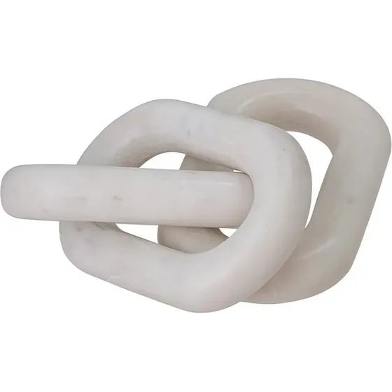 Bloomingville Adee Skulptur Hvid Marmor 13 cm