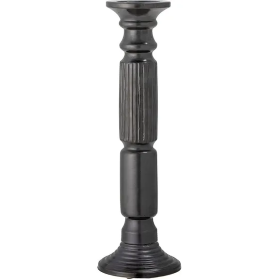 Bloomingville Millas lysestage 16 cm - Sort keramik