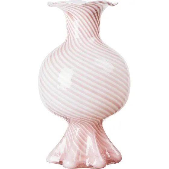 Broste Mella vase 30 cm – Fairy Pink/Offwhite