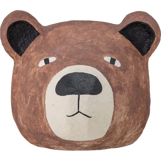 Bloomingville Teda papmaché bjørn - brun vægdekoration