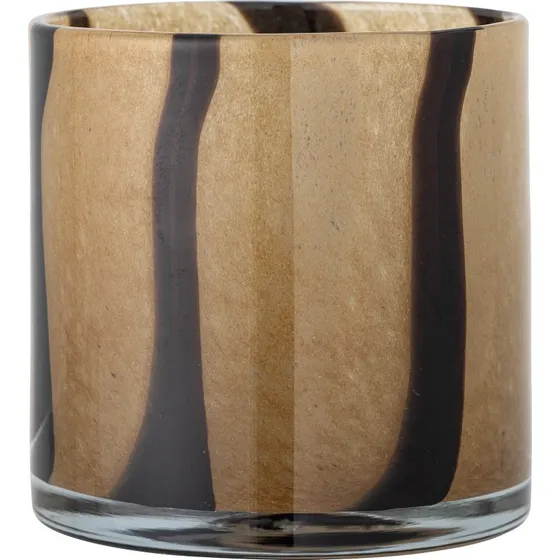 Bloomingville Liberty fyrfadsstage 15 cm - brun glas