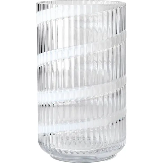 Lyngby Swirl vase 25 cm – hvid