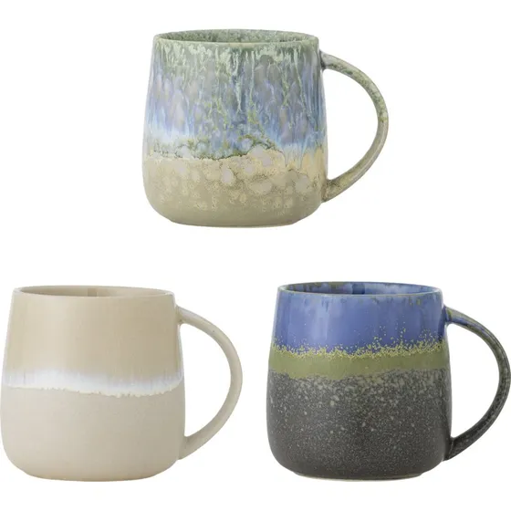 Bloomingville Cloe krus 46 cl - Stentøj, blå (3-dele)