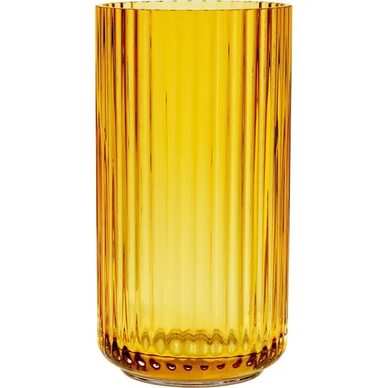 Lyngby Vase 15 cm - Amber glas