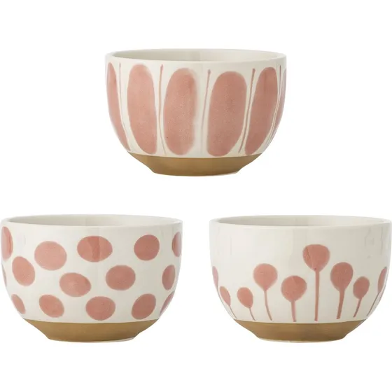 Linora stentøjsskåle 3-pak, rosa