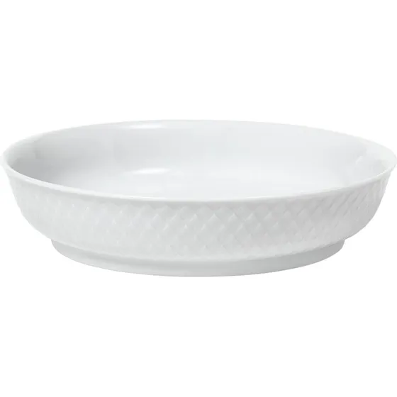 Lyngby Porceln Rhombe desserttallerken 16 cm - hvid