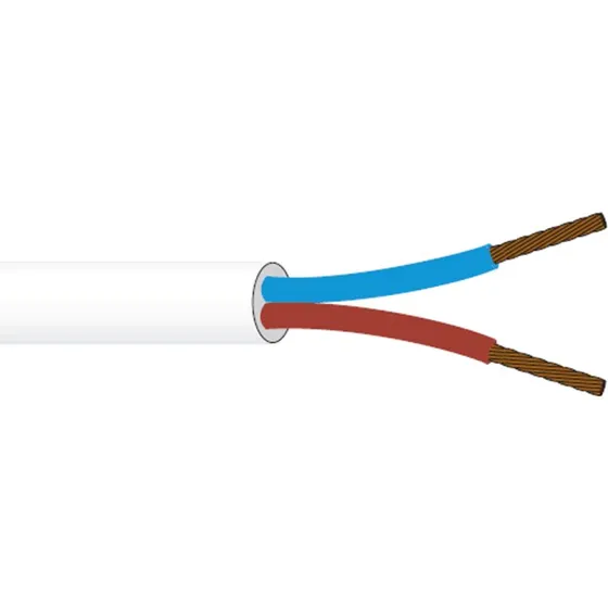 PKA Ledning 2x0,75 mm² 100 m hvid (R100)