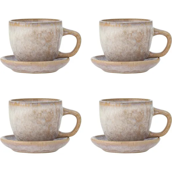 Bloomingville Brenta kop m. underkop 4-pak rosa stentj