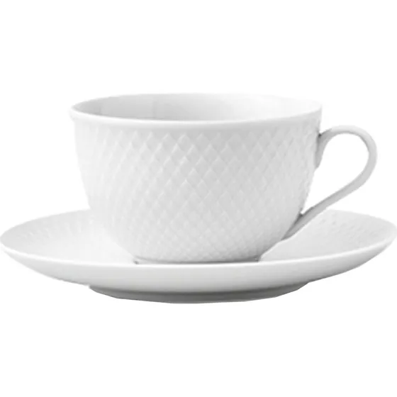 Lyngby Porceln Rhombe tekop med underkop 24 cl