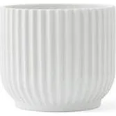 Lyngby Porcelæn urtepotteskjuler lille hvid Ø11,5 cm