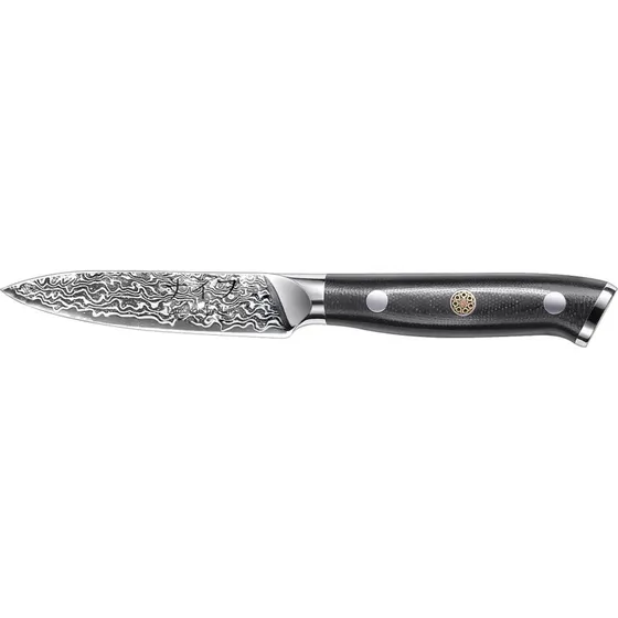 Hws Damascus urtekniv 20 cm  sort rustfrit stl