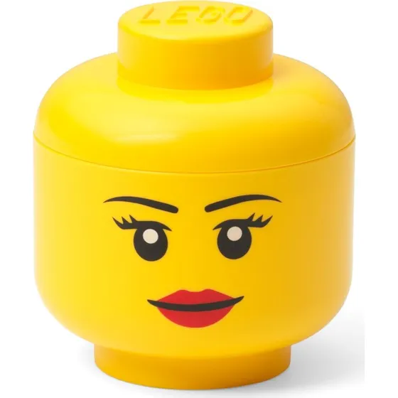 LEGO Mini Opbevaringshoved - Pige (stabelbart, gult)