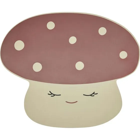 OYOY Mini Mushroom dkkeserviet, rd/offwhite