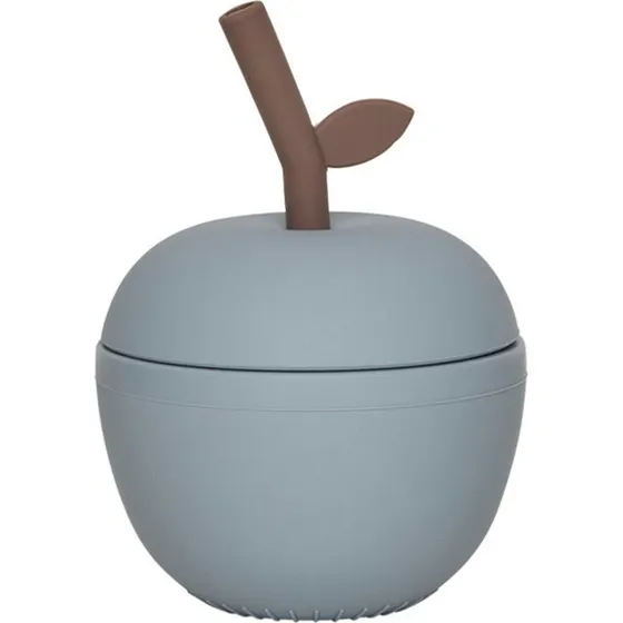 OYOY Mini Apple børnekrus - Dusty Blue