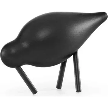 Normann Copenhagen Shorebird skulptur, lille - sort