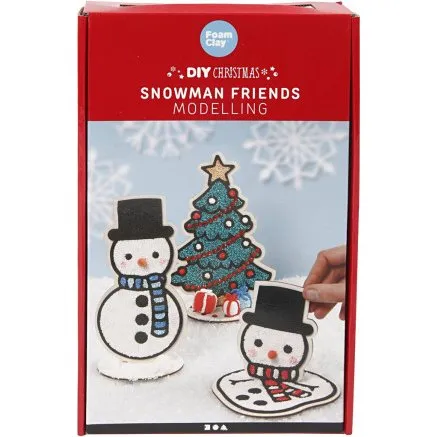 Foam Clay DIY: Snemand & Juletræ - Kreativt Julekit