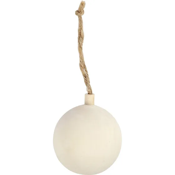 Julekugle i lyst træ Ø 5,5 cm – 1 stk