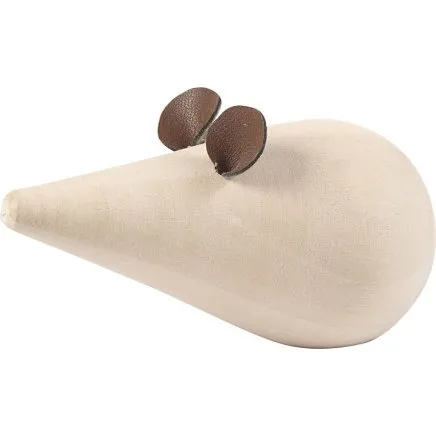 Drejet træmus L 10 cm - ø 5,5 cm