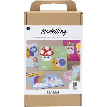 Modellervoks DIY-st med dekorationsplade (1 pk)