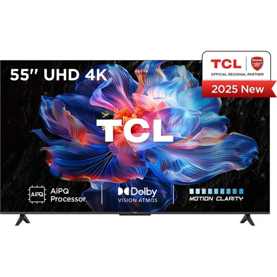 TCL 55V6C 55" 4K UHD Google TV – Børstet metal
