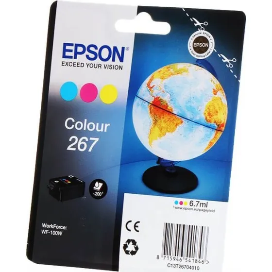 Epson 267 (C13T26704010) tricolor blkpatron - 200 sider