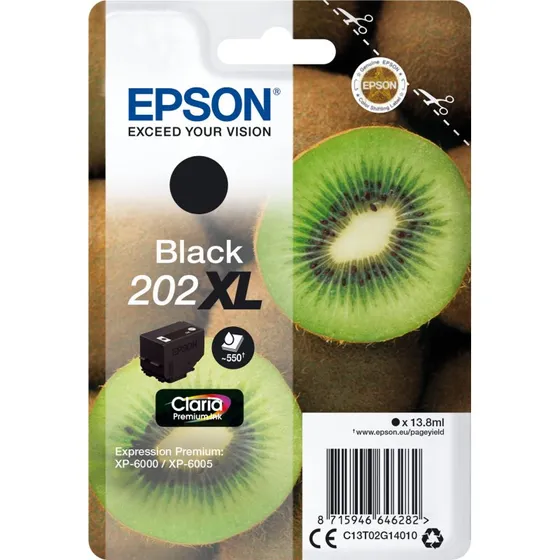 Epson 202XL Sort 13,8 ml  op til 550 sider