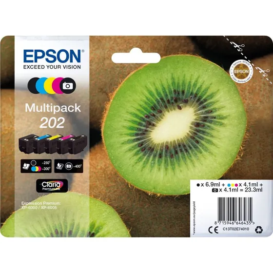 Epson 202 Multipack 5-farver (inkl. foto-sort)