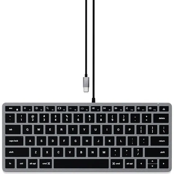 Satechi Slim W1 Tastatur - Nordisk, USB-C, Baggrundsbelyst