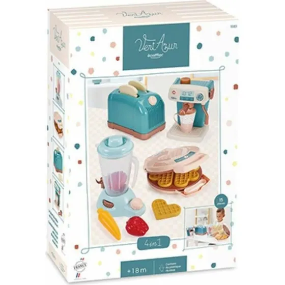 Ecoiffier Vert Azur 4-i-1 Kkkenst  15 dele