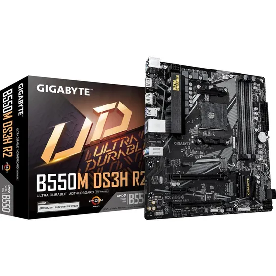GIGABYTE B550M DS3H R2 - Micro-ATX AM4 bundkort