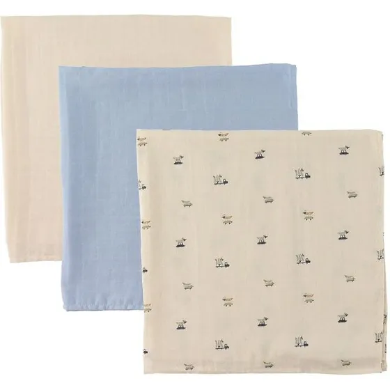 Pippi Økologiske Stofbleer 4-pak Celestial Blue